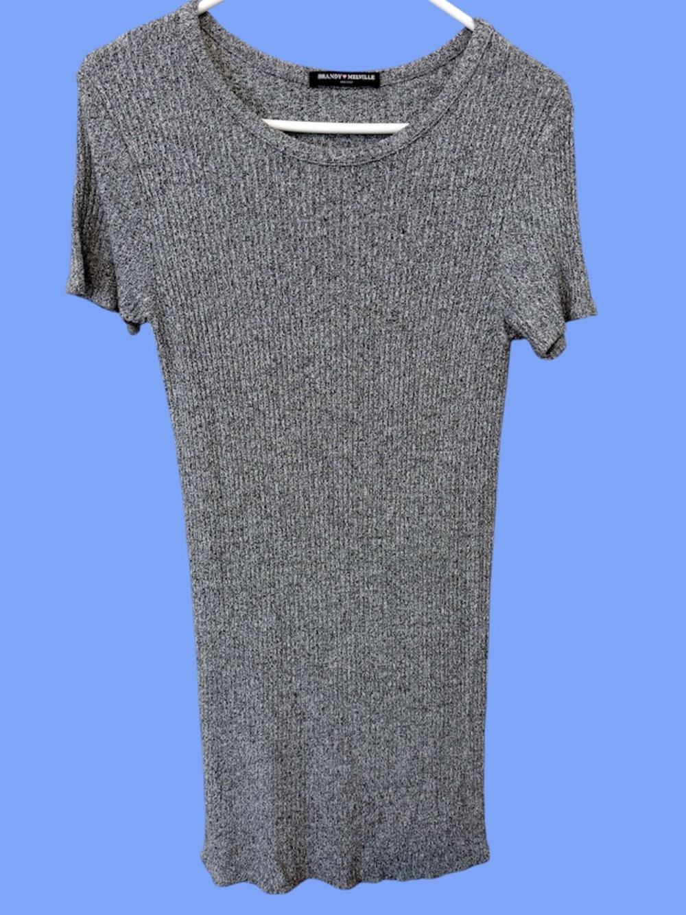 Brandy Melville grey ribbed Tshirt dress